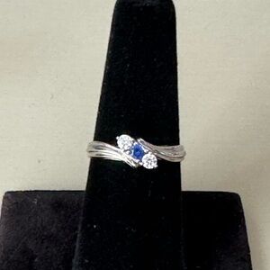 14kt White Gold Three Stone Ring